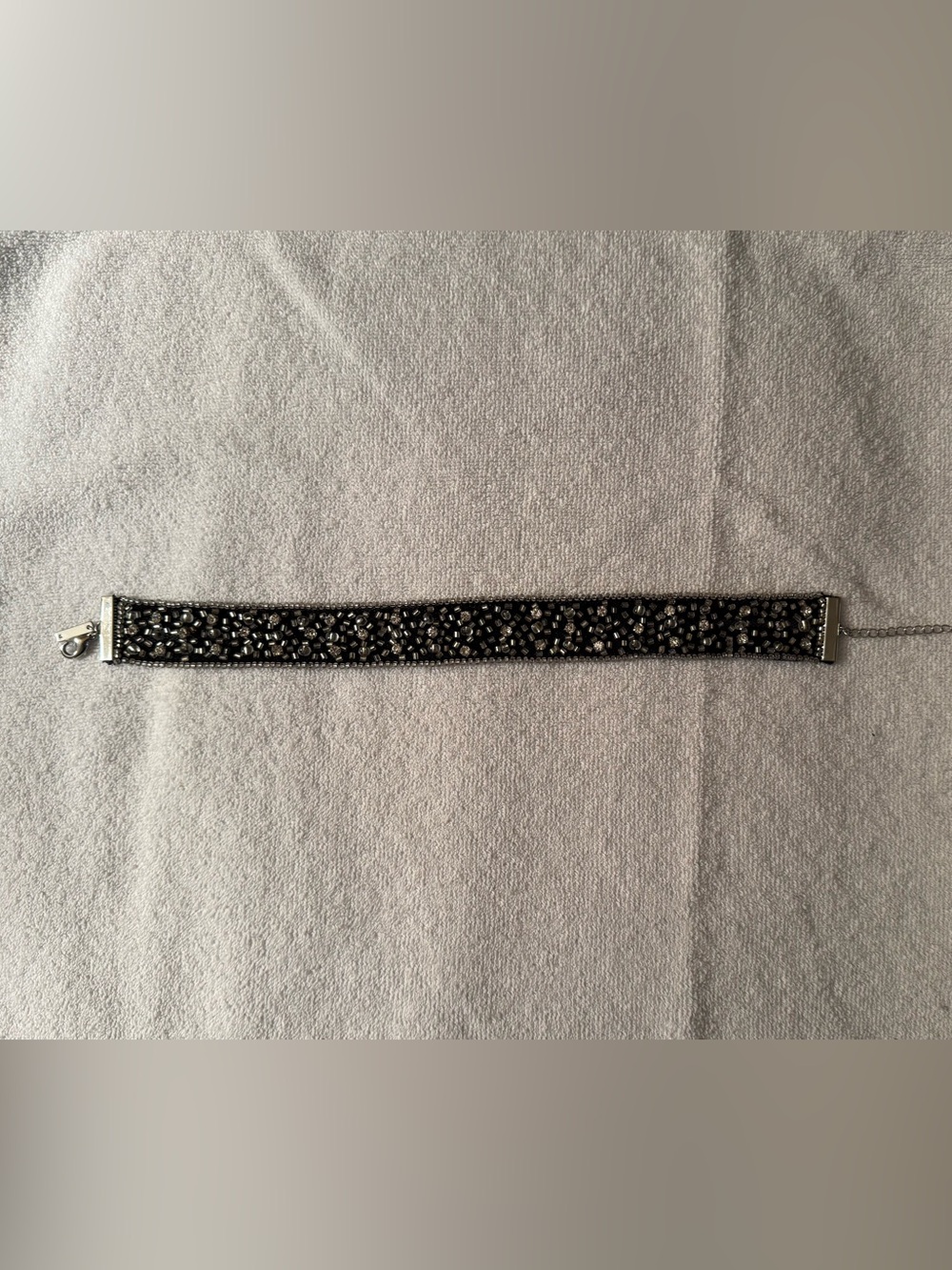 Black WHBM Crystal-Embellished Choker Necklace